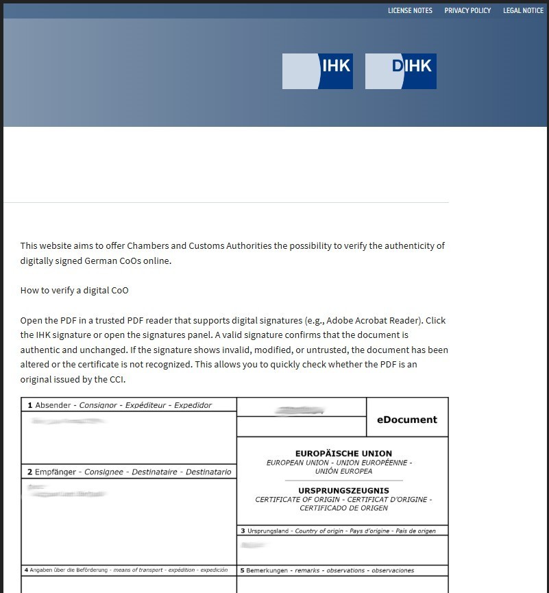 Verifikationsportal 1.15.0 Bild 1